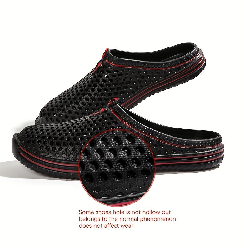 Men's Lightweight Comfy Clogs Hollow Out Non Slip Garden Shoes