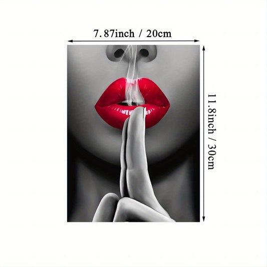 Sexy Red Lips Wall Art Print for Bedroom Living Room