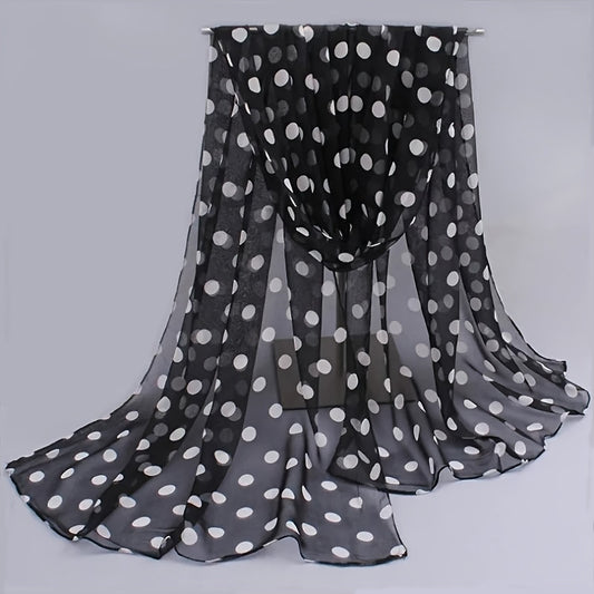 Colorful Polka Dot Scarf Casual Shawl Head Wrap Beach Hijab