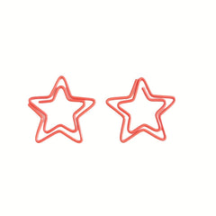 20pcs Star Shape Paper Clips Mixed Fun Office School Supplies