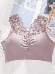Lace Wireless Push Up Wide Straps Bra Soft & Comfy Women's Lingerie