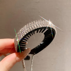 Rhinestone Tassel Hair Clip Twist Clip Bling Hair Accessory