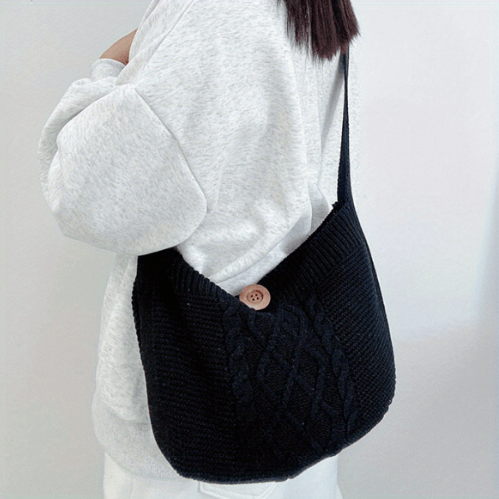 Japanese Style Crochet Crossbody Bag for Women