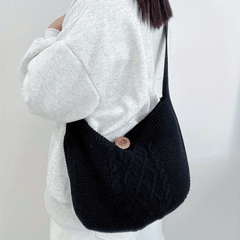 Japanese Style Crochet Crossbody Bag for Women
