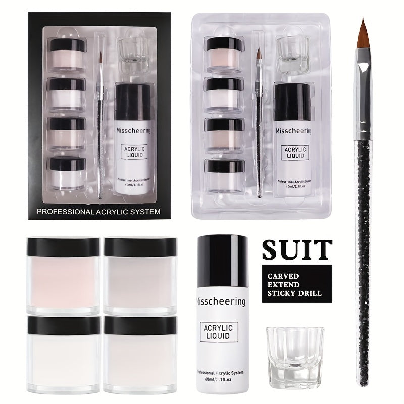 Beginner Acrylic Nail Kit with Acrylic Powder & Liquid Set - Easy to Use