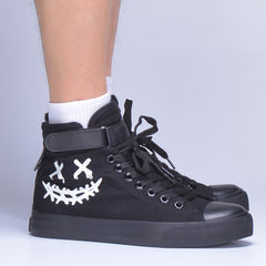 Boys Luminous High Top Sneakers Non slip Skateboard Shoes