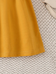 Girls' Frill Trim Long Sleeve Dress for Holiday