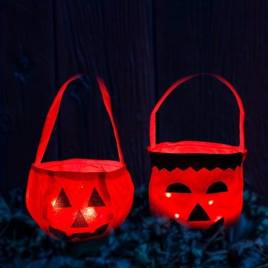 DIY Flashing Pumpkin Handbag LED Flashing Candy Bag