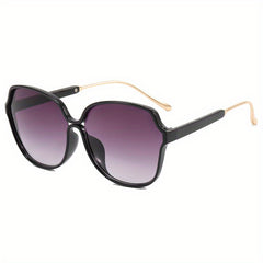 Men's Round Frame Inlaid Lens Sunglasses Anti UV400 Vintage Eyewear