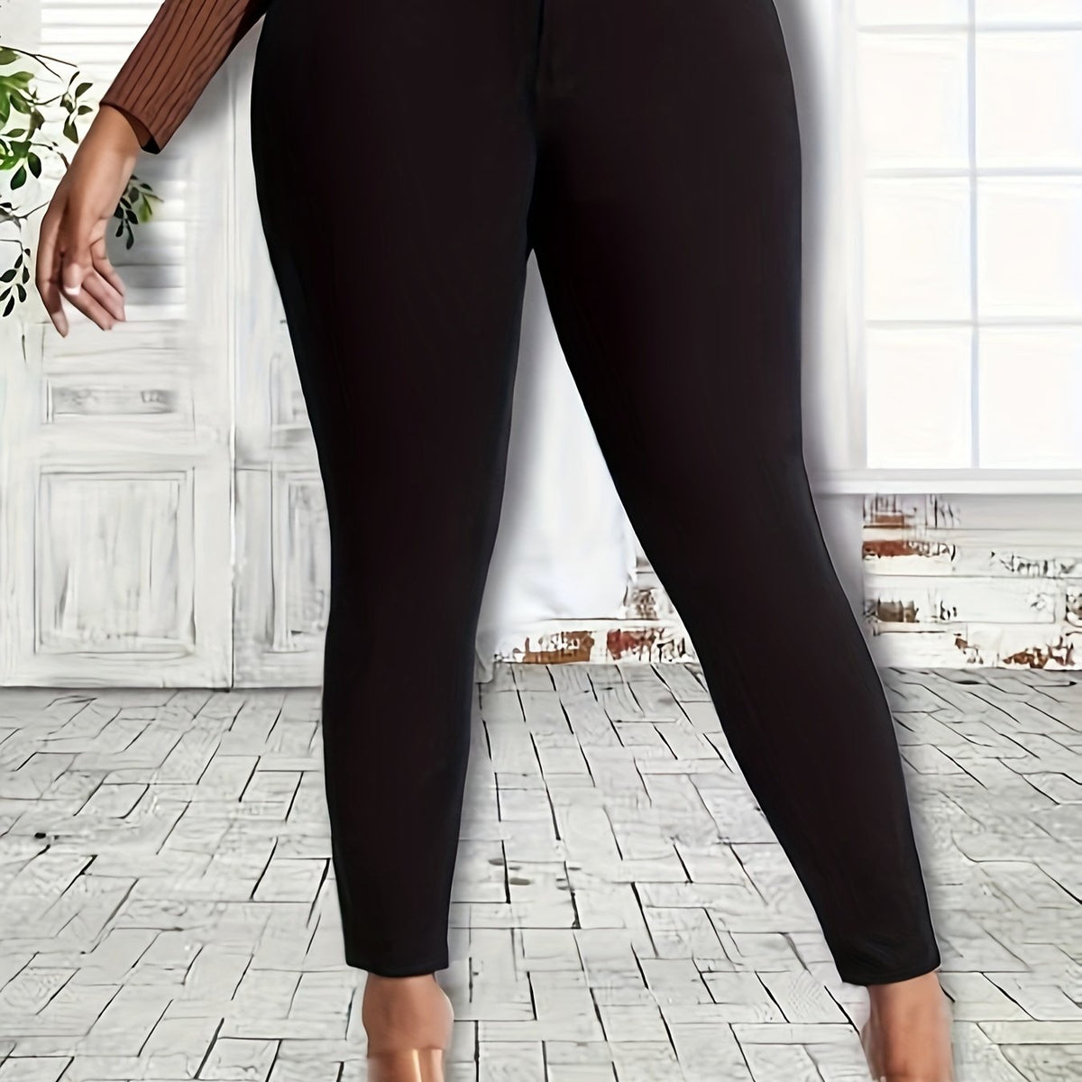 High Rise High Stretch Skinny Jeans for Plus Size Women