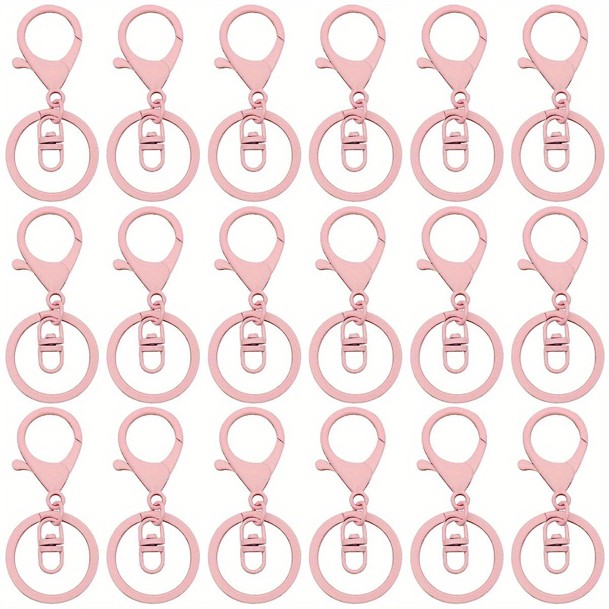 30Pcs Metal Lobster Clasp Keychain Rings DIY Jewelry Making