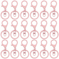 30Pcs Metal Lobster Clasp Keychain Rings DIY Jewelry Making