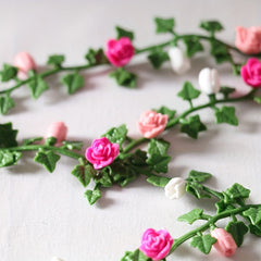 4pcs Simulation Flower Vine Garden Decoration Model Accessories