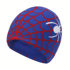 Retro Cotton Brimless Hat with Spider Web Embroidery
