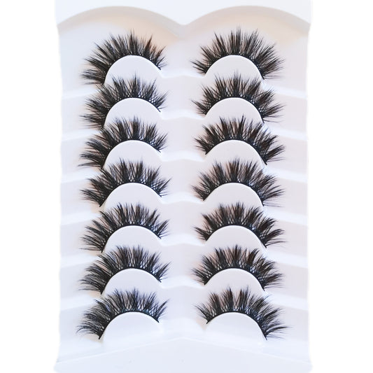 Natural Thick False Eyelashes Long Slender Volume Soft Fluffy Lashes