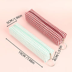 Classic Checkered Pencil Case