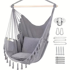 Tassel Hanging Chair Nordic Style Indoor Outdoor Swing Hammock