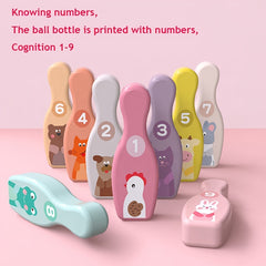 Colorful Animal Bowling Ball Interactive Puzzle Toys