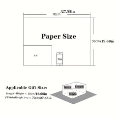 7pcs Colorful Cartoon Birthday Gift Wrapping Paper Roll