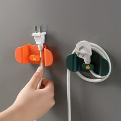 Adhesive Hook Wall Storage Power Cord Fixer Wire Clamp Winder