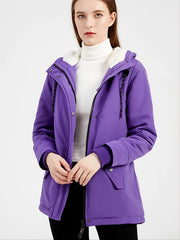 Solid Hood Thicken Parkas Long Coats Casual Coat For Fall & Winter