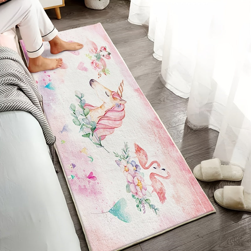 Cashmere Bedside Rug Bedroom Area Rug Anti-Moisture Carpet Floor Mat