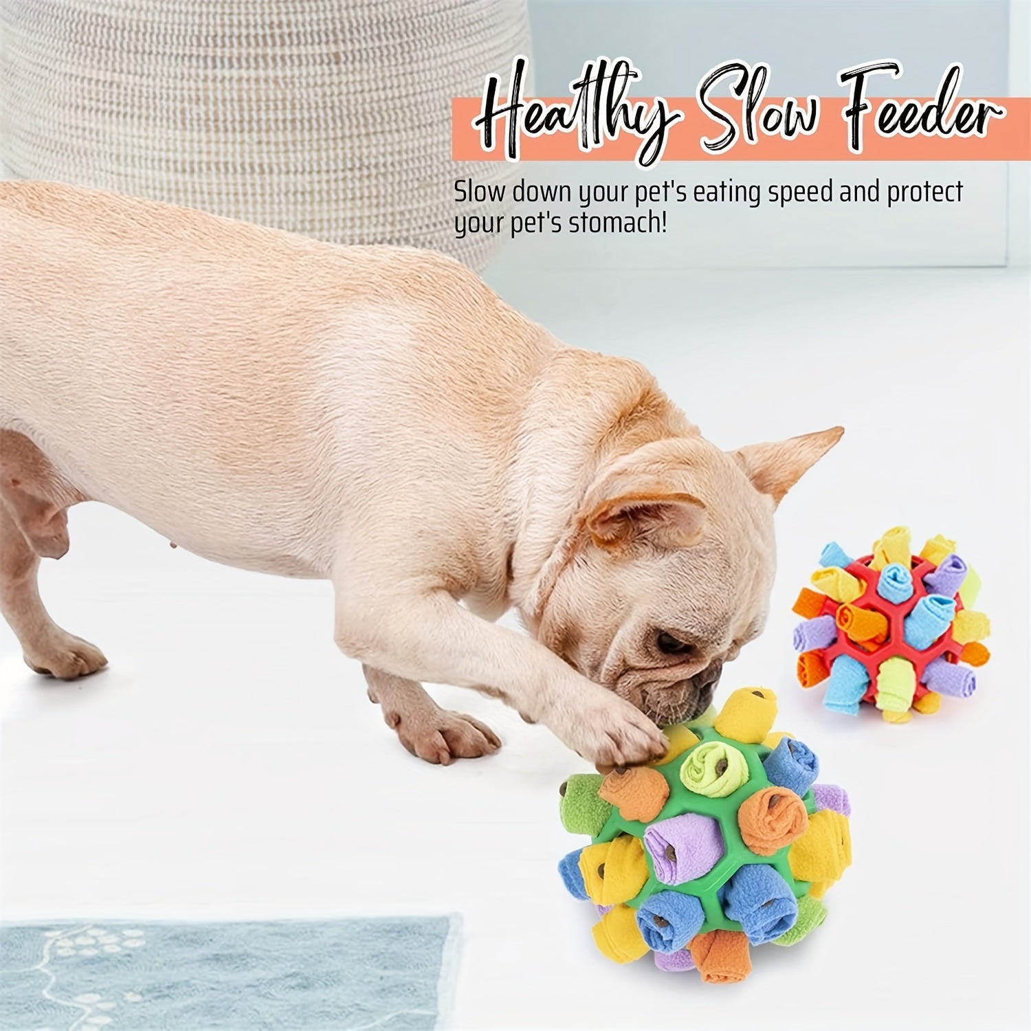 Interactive Pet Snuffle Ball Toy for Dogs Encourages Natural Foraging Skills