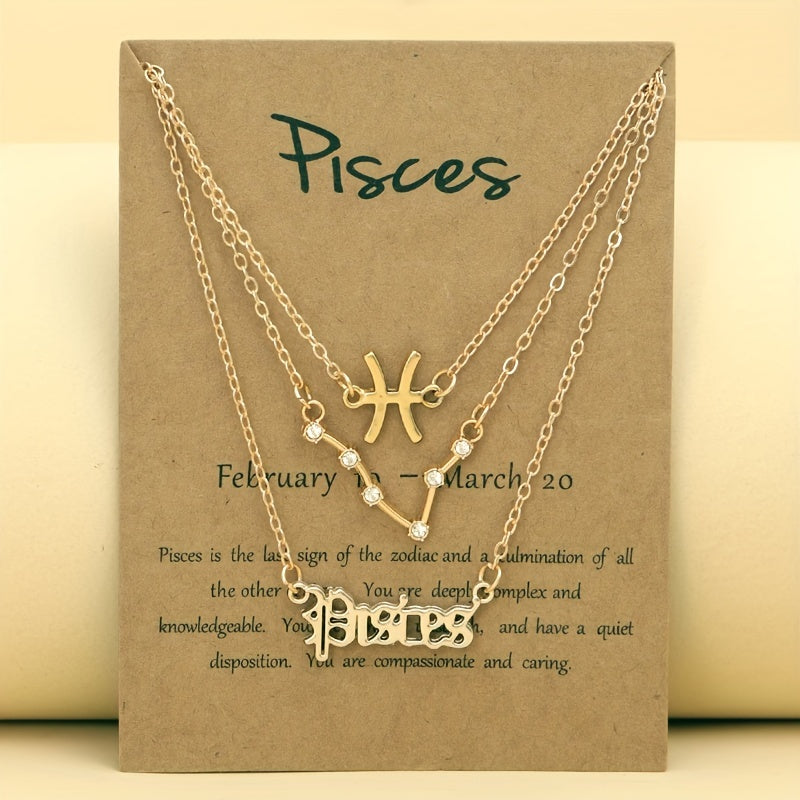 Zodiac Symbols Thin Chain Anklet Friendship Bracelet Gift For Women