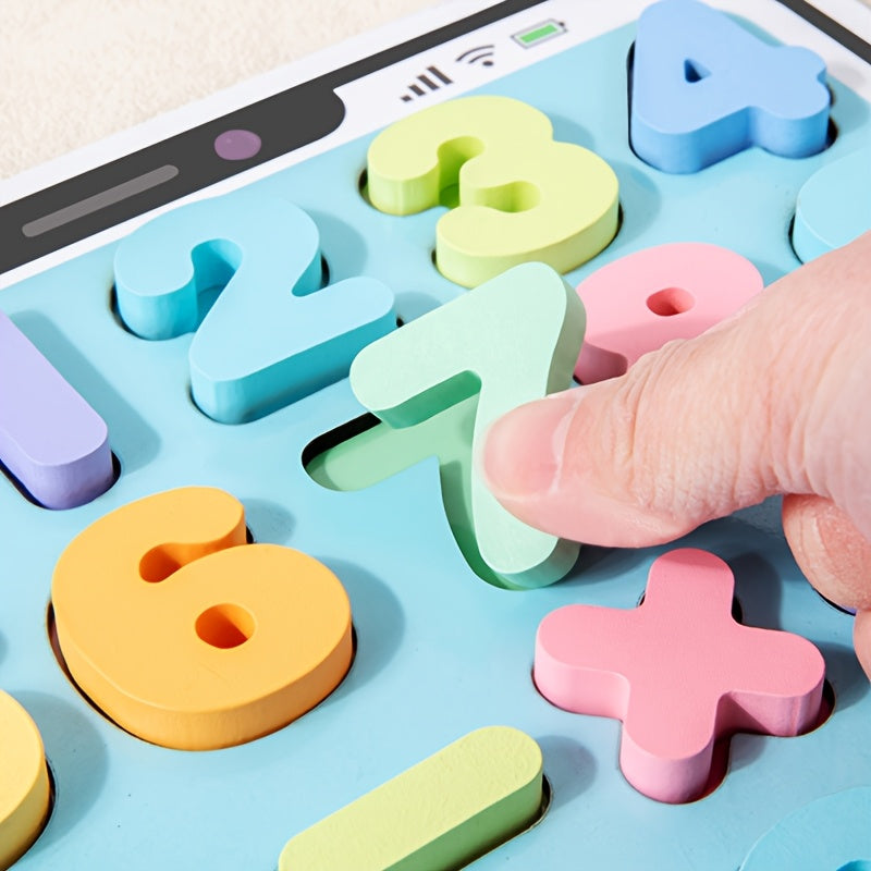 Kids' Wooden Number & Letter Puzzle 2pcs