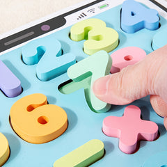 Kids' Wooden Number & Letter Puzzle 2pcs