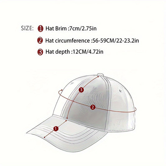 Printed Baseball Cap Adjustable Vintage Dad Hat Outdoor Sun Hat Fishing