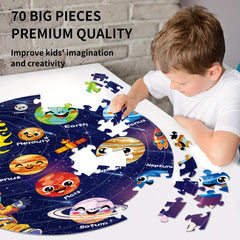 Educational Glow in Dark Solar System Puzzle for Kids Ages 5-8
