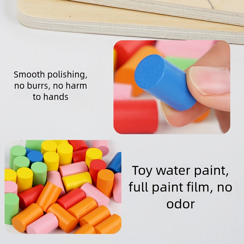 Matching Rods Kindergarten Cognitive Learning Activity