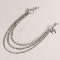 Skull Hand Heart Lock Decorative Pant Chain Waist Chains Hip Hop Rock Punk