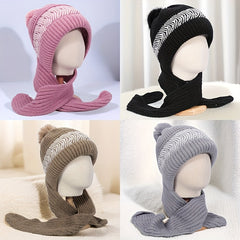 Winter Beanie Hat & Scarf Set Knitted Warmth for Men and Women