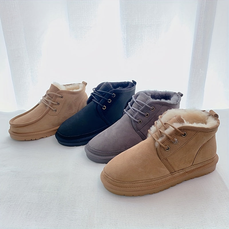 Men's Winter Thermal Snow Boots with Fuzzy Lining