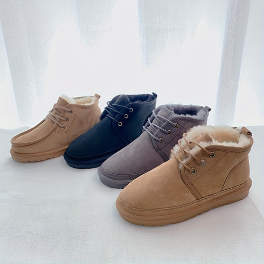 Men's Winter Thermal Snow Boots with Fuzzy Lining