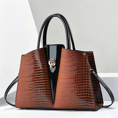 Crocodile Pattern Large Capacity Handbag Briefcase