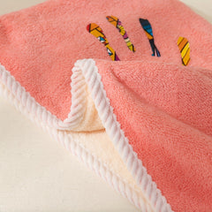 Colorful Palm Pattern Hair Drying Cap Soft Towel