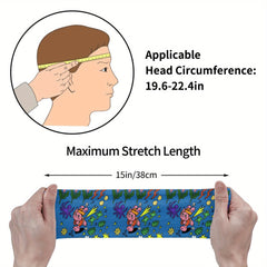 Retro Anime Sports Headband Unisex Sweat Wicking & Breathable Polyester