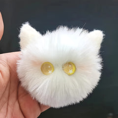 Blush Cat Ball Plush Doll Pendant Keychain