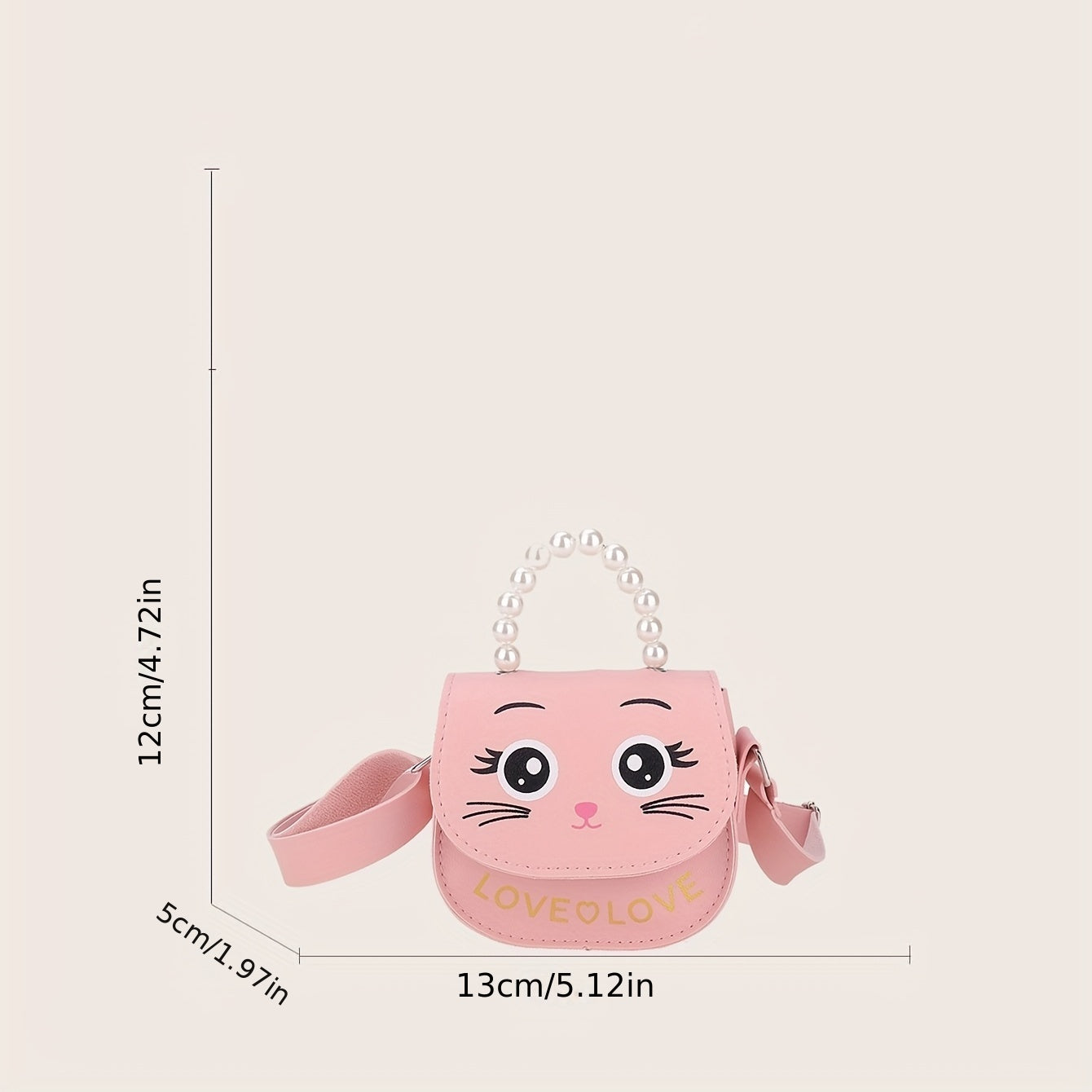 Girls Cat Mini Satchel Crossbody Bag Coin Purse for Kids