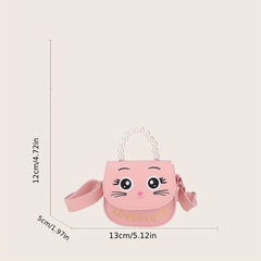 Girls Cat Mini Satchel Crossbody Bag Coin Purse for Kids