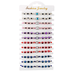 12pcs Evil Eye Beaded String Bracelets Red String Evil Eye Bracelet
