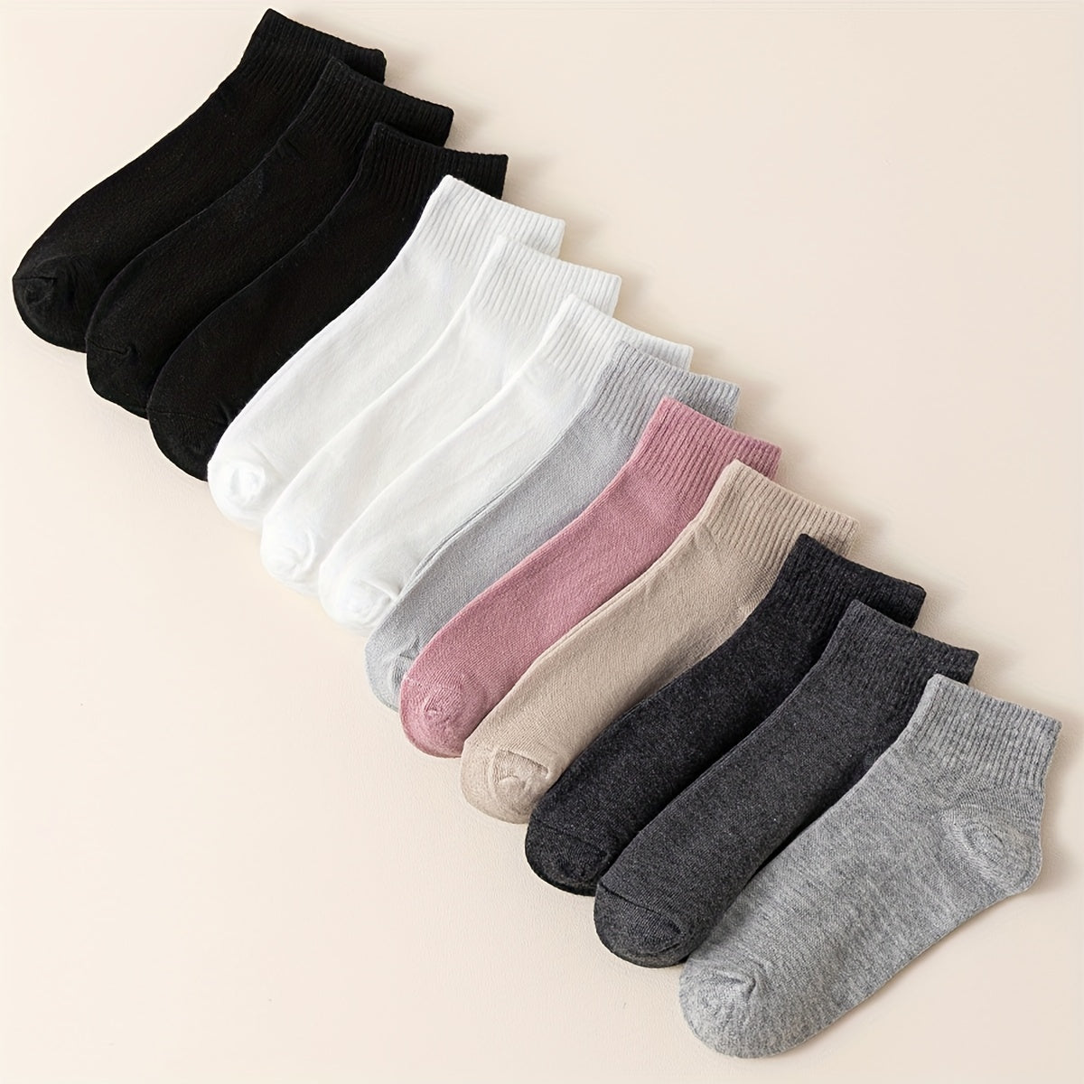 12 Pairs Comfy Sports Socks Women's Stockings & Hosiery