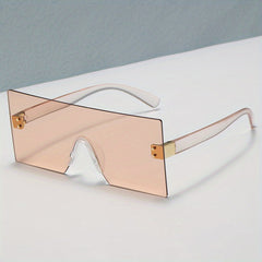 Square Oversized Sunglasses UV400 Sun Shades for Vacation