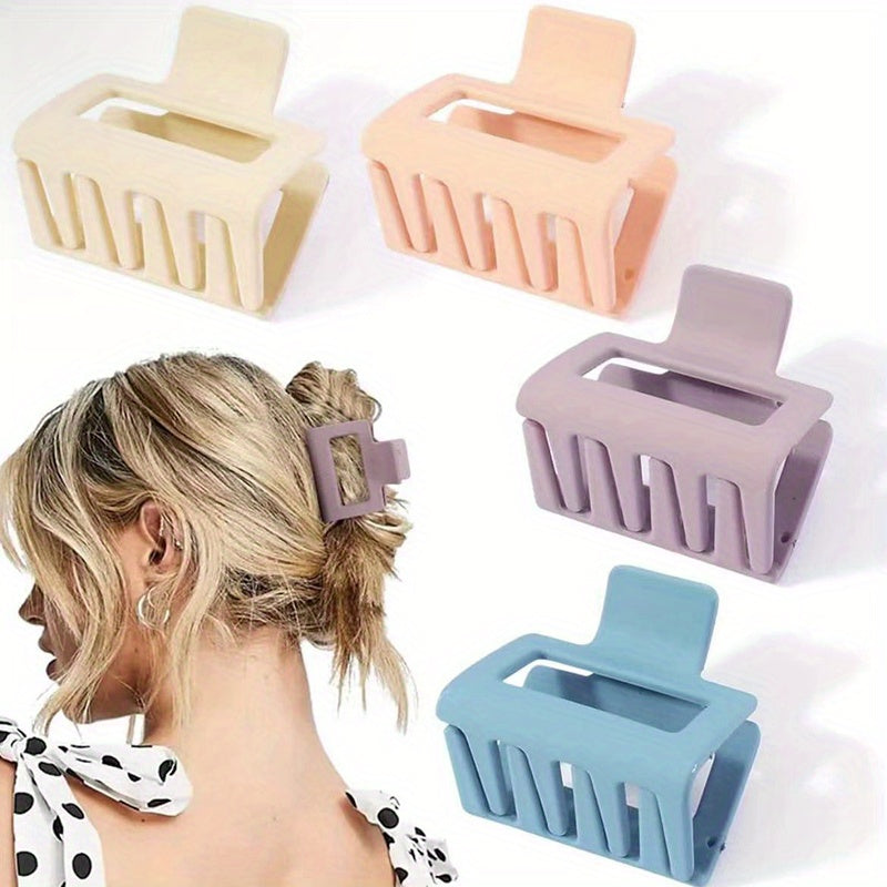 4pcs Matte Hair Claw Clips Strong Hold Grip Hair Jaw Clip For Thick Hair