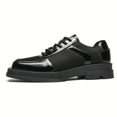 Women's Square Toe Oxfords Breathable Mesh Lace Up Low Top Shoes