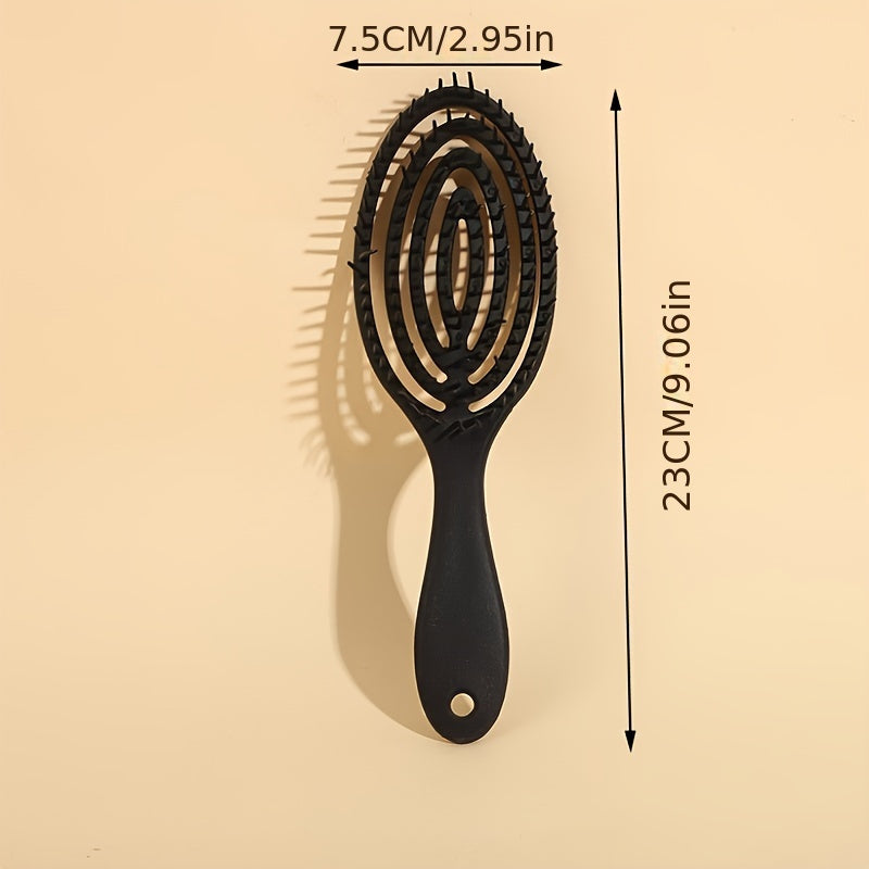 Hollow Out Scalp Massage Hair Comb Curved Hairdressing Brush