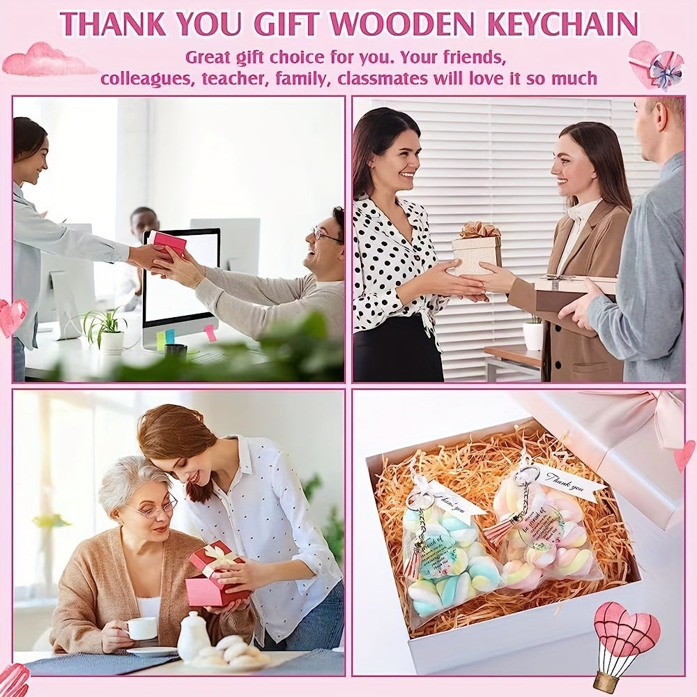 48PCS Acrylic Blanks Set Floral Print Keychain Kit